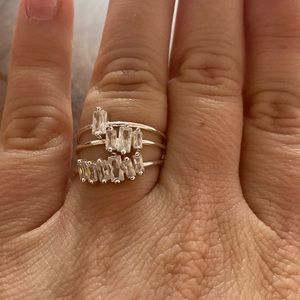 Gorjana silver ring stack